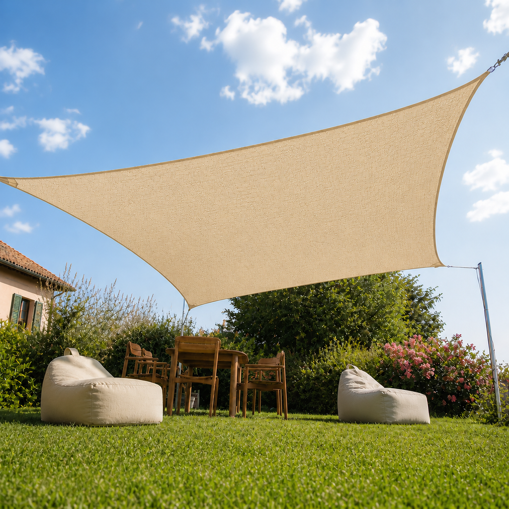 Voile d’ombrage rectangulaire respirante anti-UV