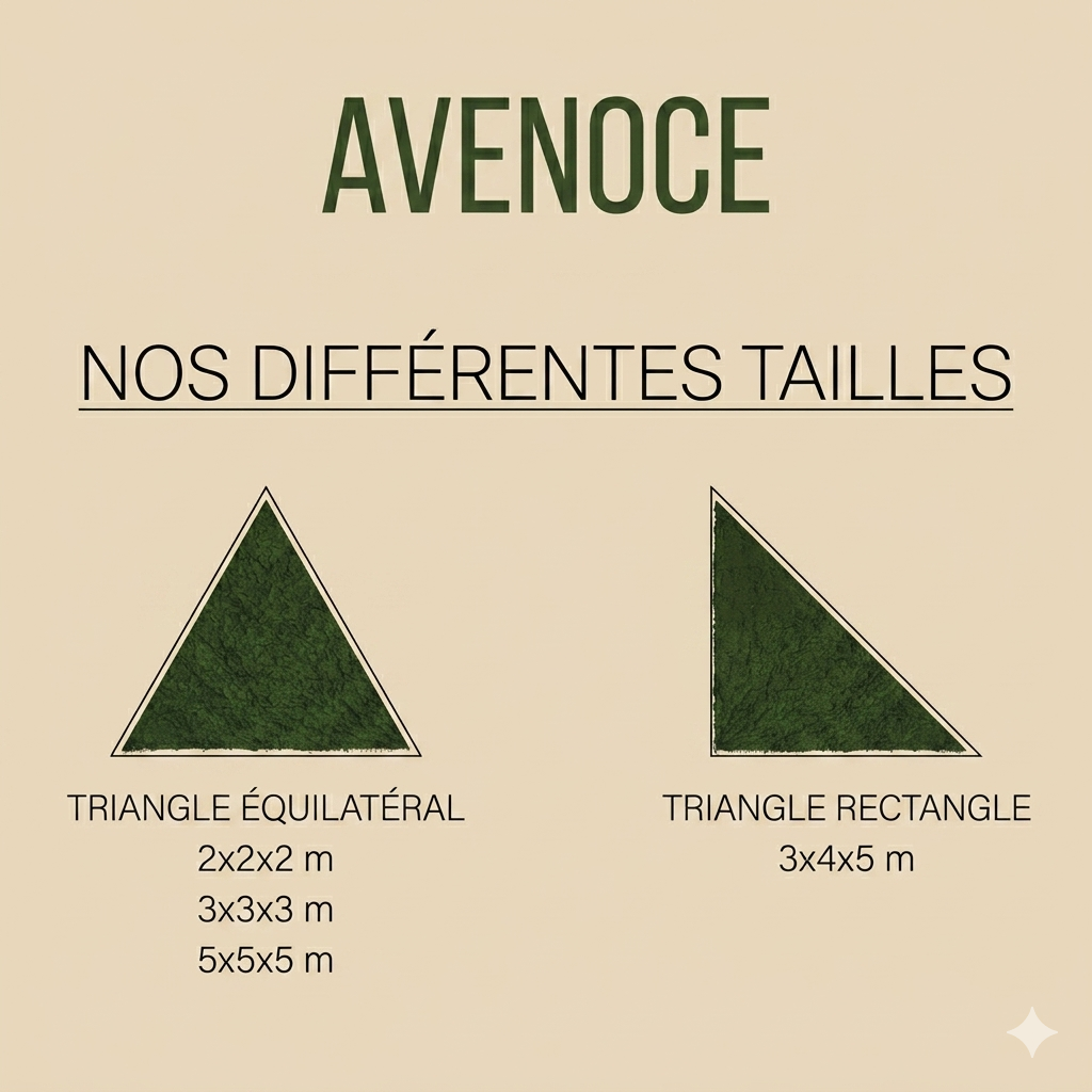 Voile d’ombrage triangulaire camouflage militaire légère