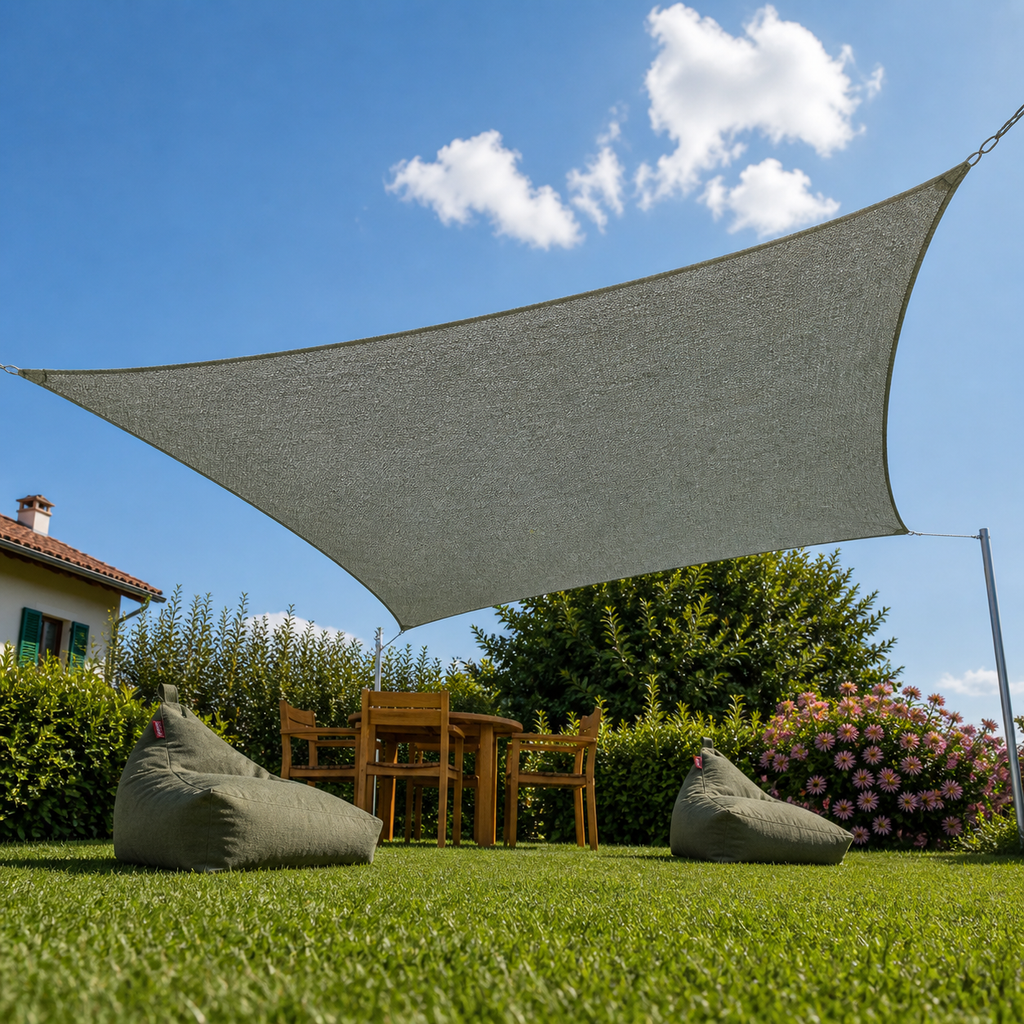 Voile d’ombrage rectangulaire respirante UV & vent
