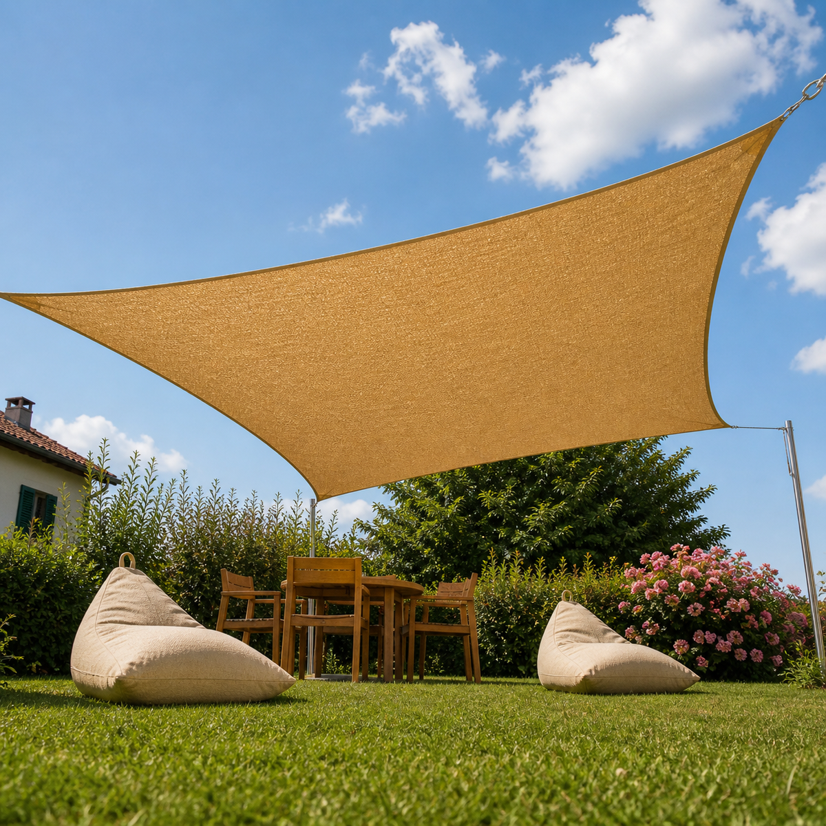 Voile d’ombrage rectangulaire respirante UV & vent