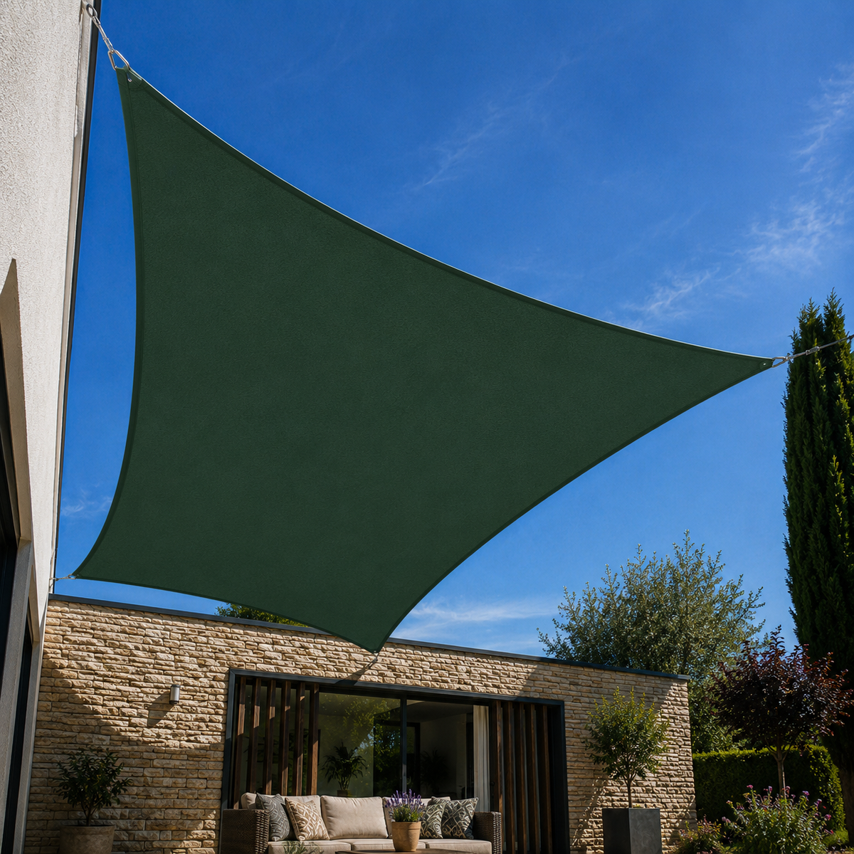 Voile d’ombrage grande taille protection UV imperméable