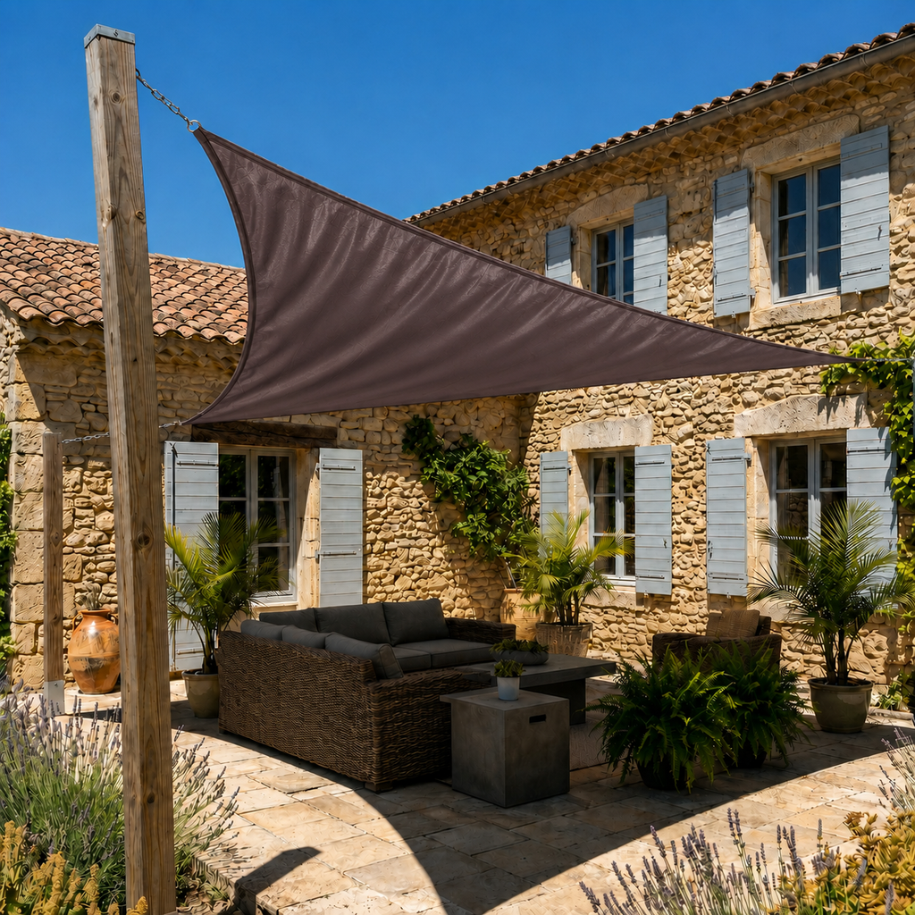 Voile d’ombrage triangulaire imperméable & UV
