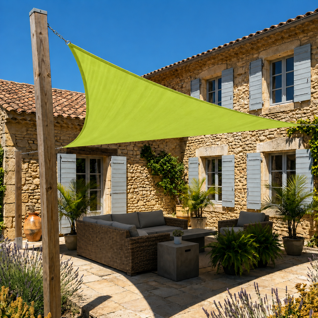 Voile d’ombrage triangulaire imperméable & UV
