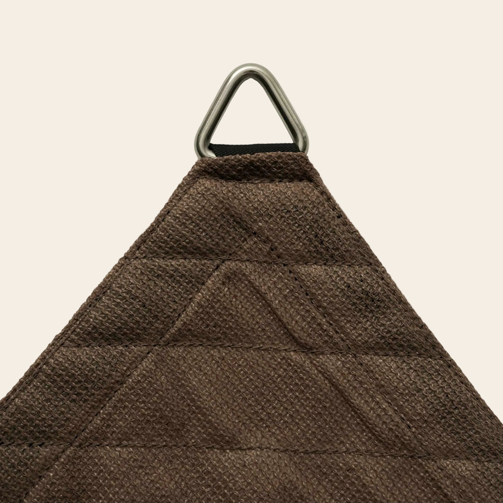 Voile d’ombrage triangulaire HDPE respirante anti-UV pour terrasse et jardin