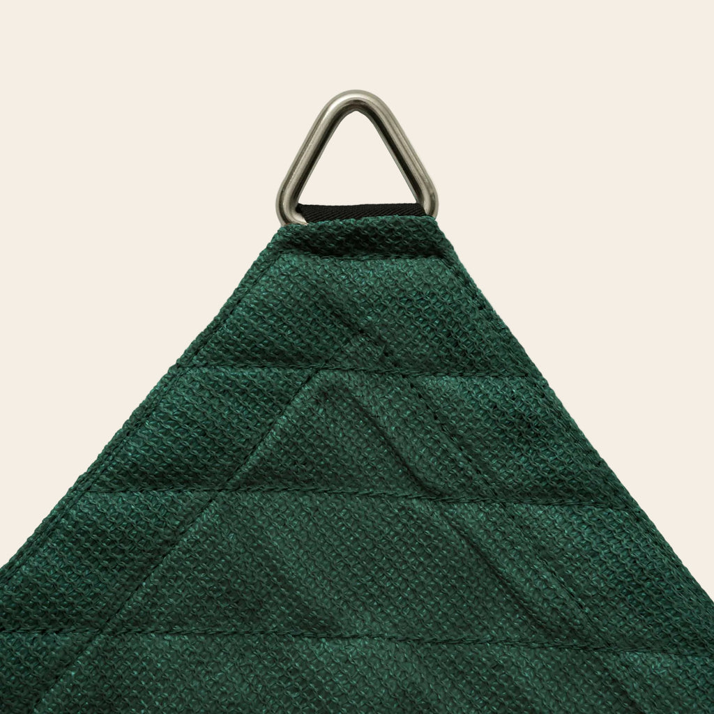 Voile d’ombrage triangulaire HDPE respirante anti-UV pour terrasse et jardin