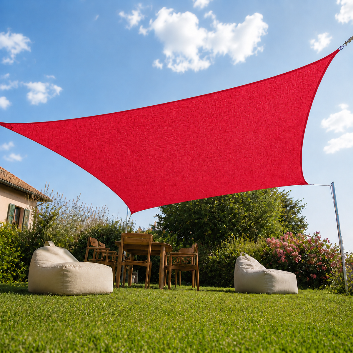 Voile d’ombrage rectangulaire respirante anti-UV